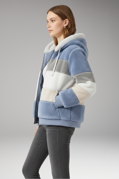 Women's Hooded Striped Jacket