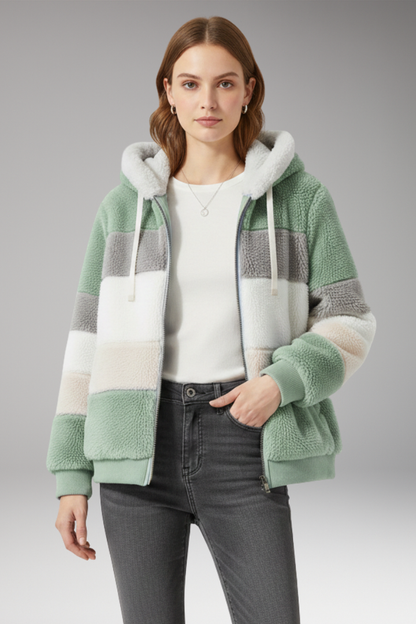 Women's Hooded Striped Jacket
