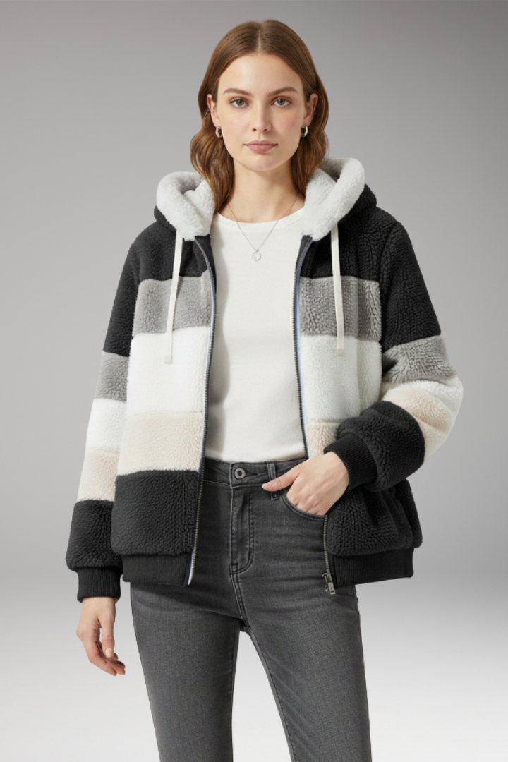 Women's Hooded Striped Jacket