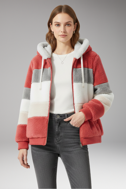 Women's Hooded Striped Jacket
