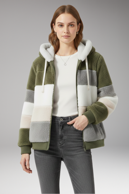 Women's Hooded Striped Jacket