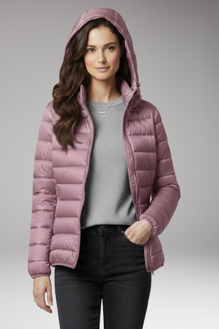 Women's Hooded Jacket Textured