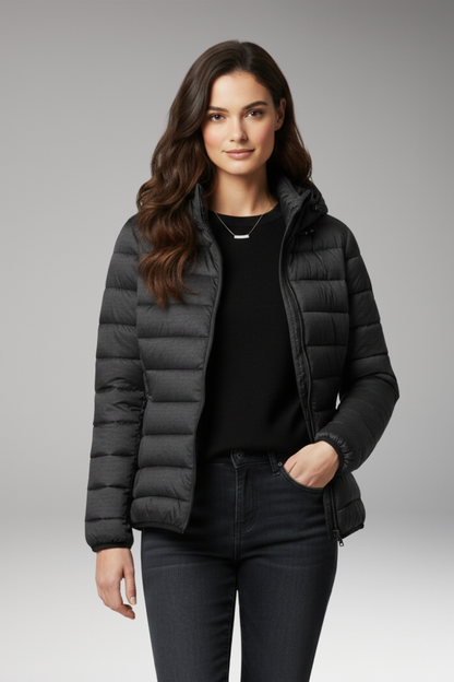 Women's Hooded Jacket Textured