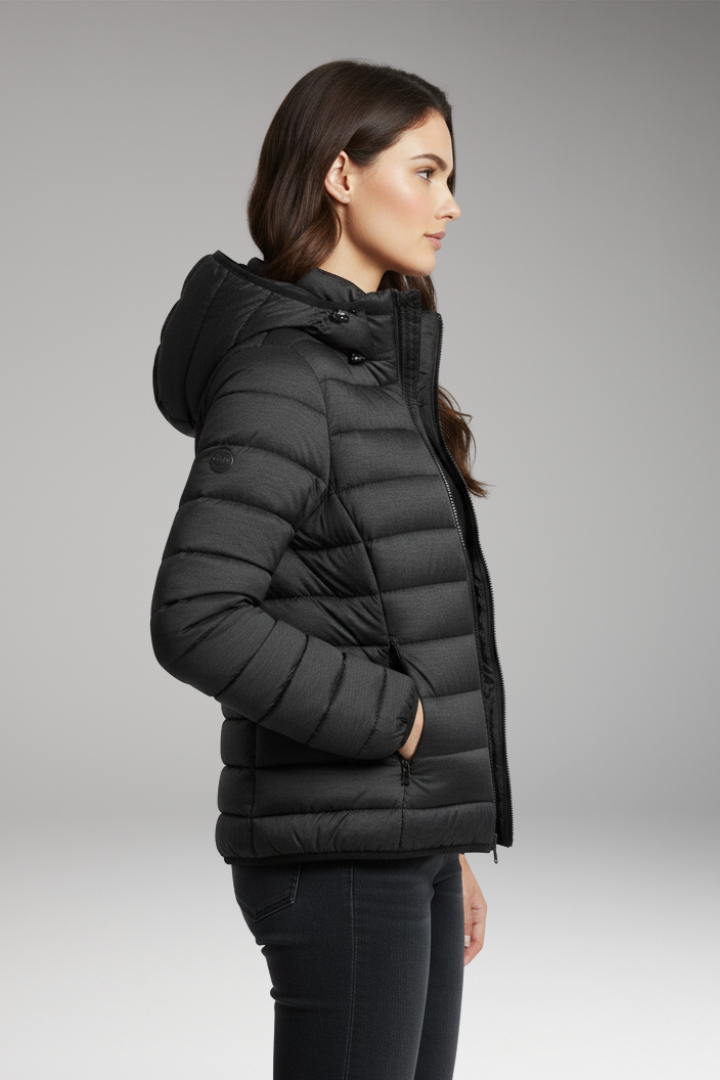 Women's Hooded Jacket Textured