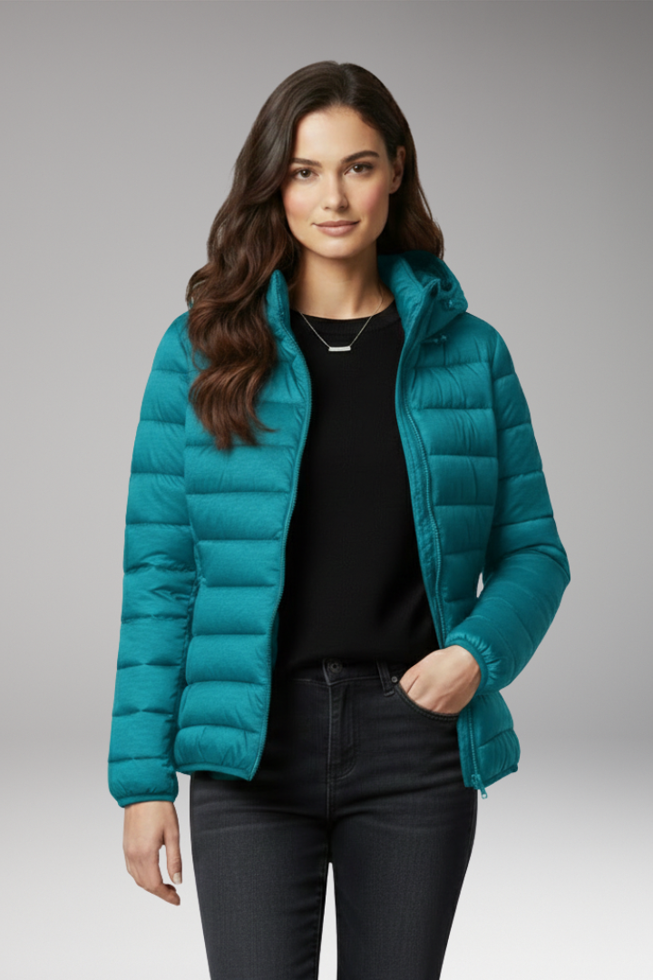 Women's Hooded Jacket Textured