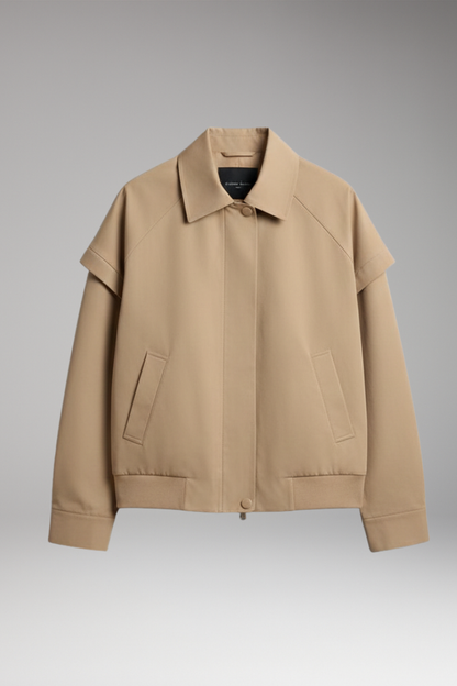 Women's Lapel Neck Jacket Front Closure - VibreMode
