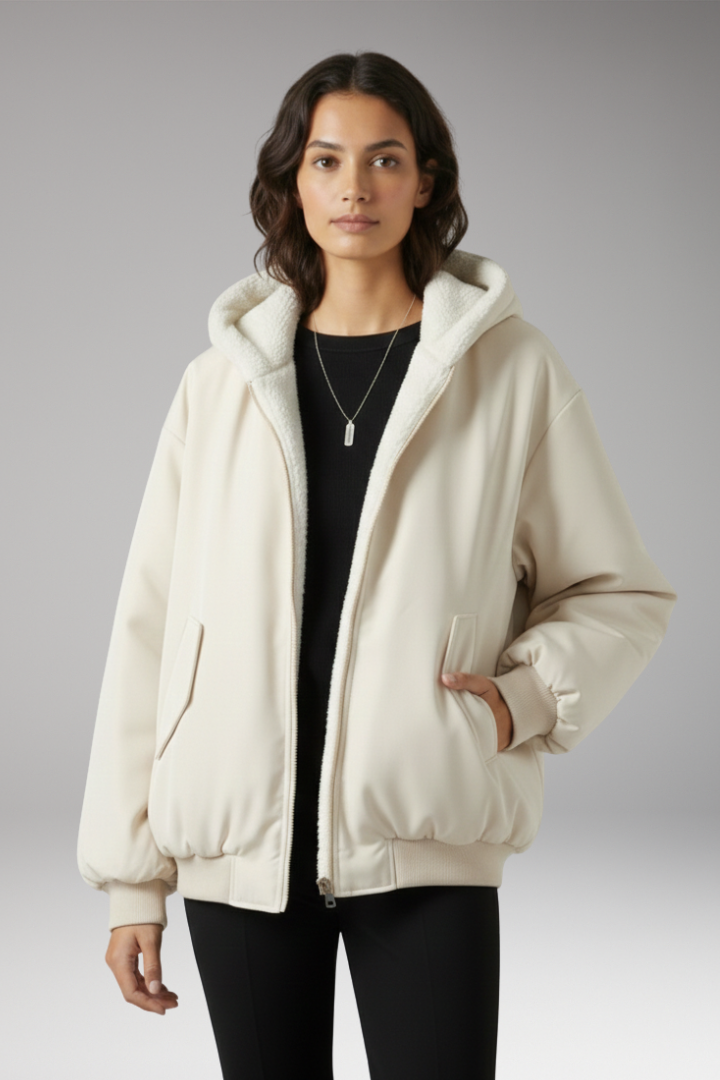 Women's Hooded Jacket Lined Zip Up