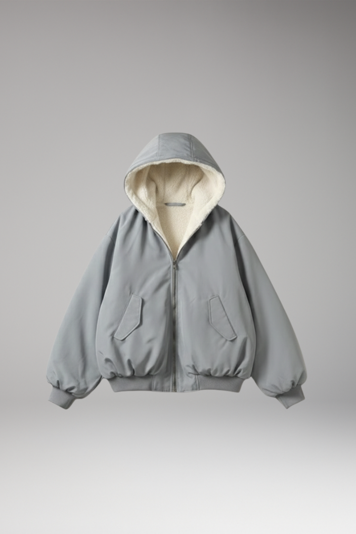 Women's Hooded Jacket Lined Zip Up - VibreMode