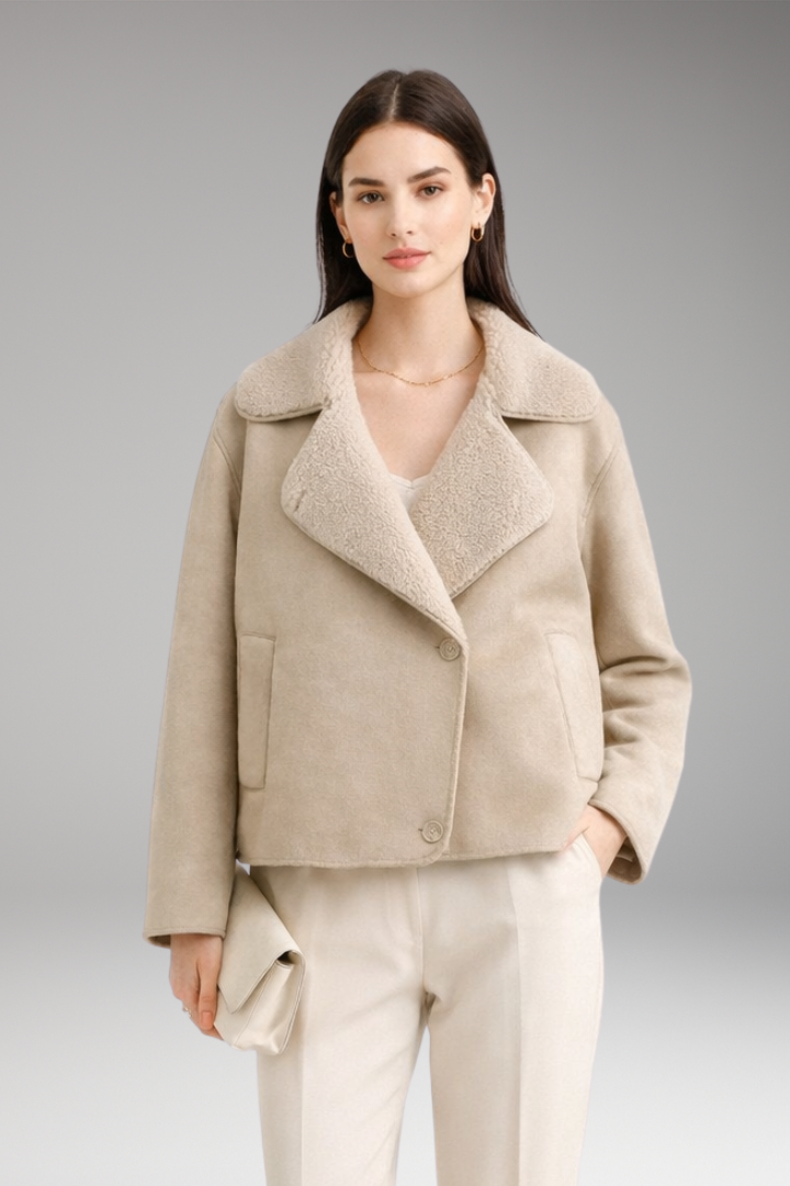Women's Notched Collar Button Jacket