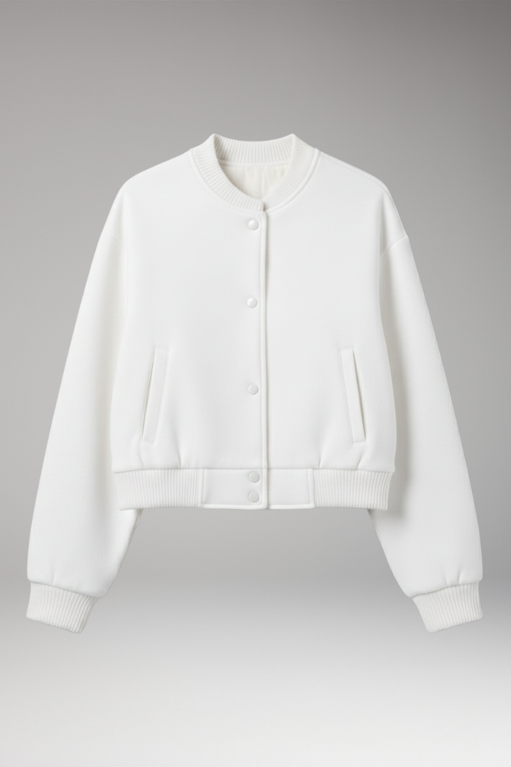 Women's Cropped Snap Jacket - VibreMode