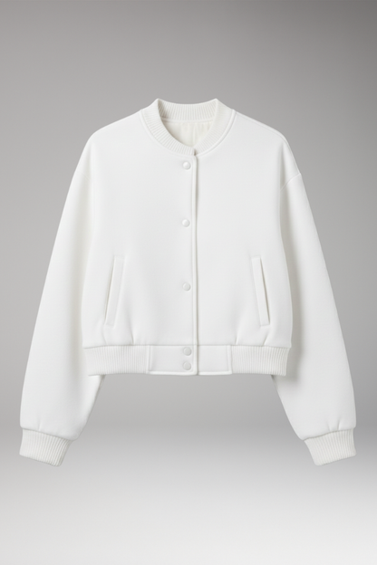 Women's Cropped Snap Jacket - VibreMode