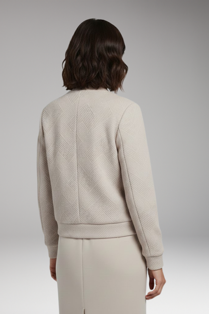 Women's Zipper Jacket Ribbed Surface