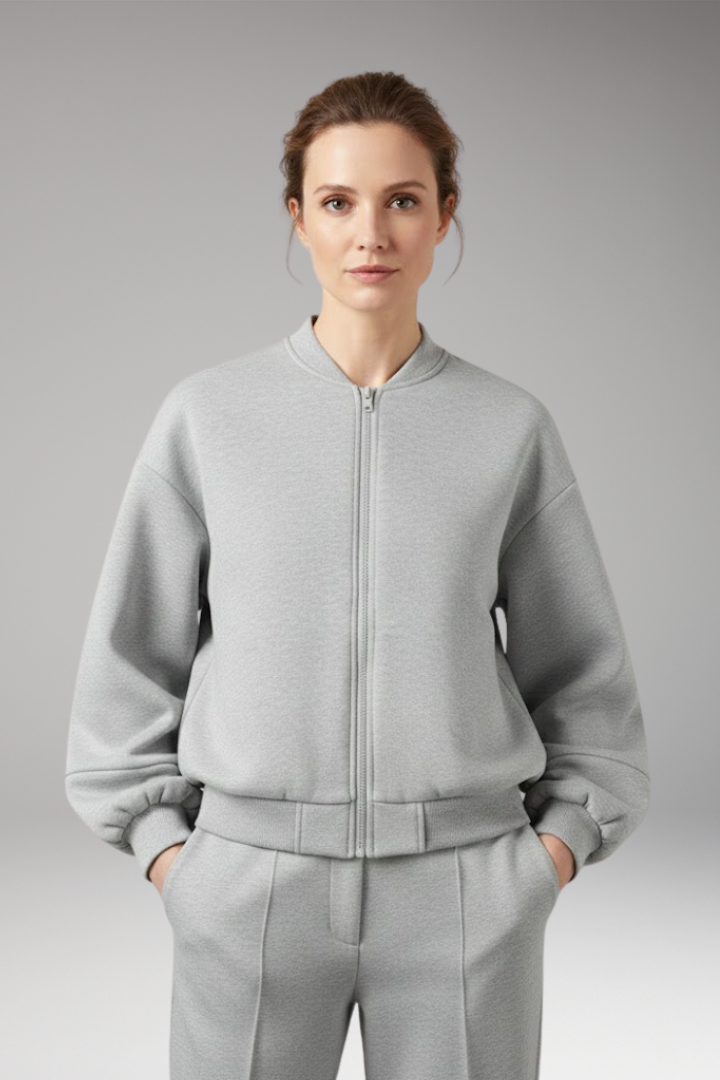 Women's Zipper Jacket Voluminous Sleeves