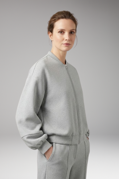 Women's Zipper Jacket Voluminous Sleeves