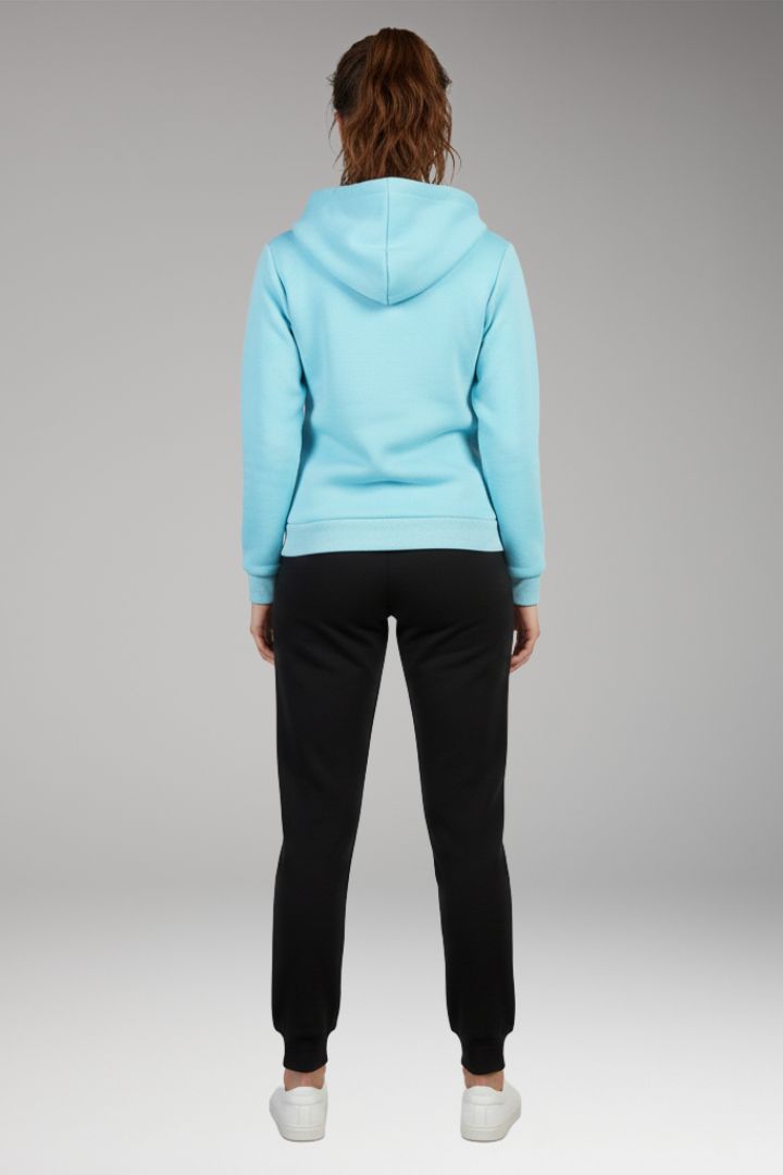 Women's Printed Jogging Suit Hoodie Tapered Pants