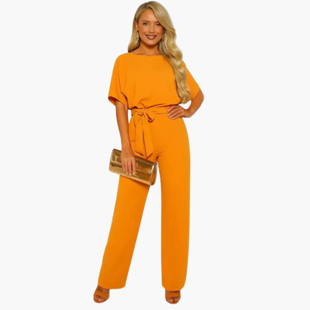 Women's Wide Leg Jumpsuit with Belt