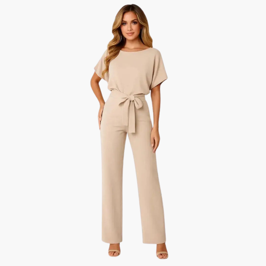 Women's Wide Leg Jumpsuit with Belt