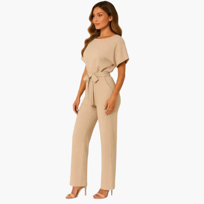 Women's Wide Leg Jumpsuit with Belt