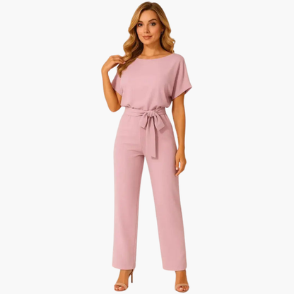 Women's Wide Leg Jumpsuit with Belt