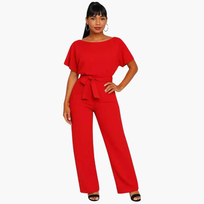 Women's Wide Leg Jumpsuit with Belt