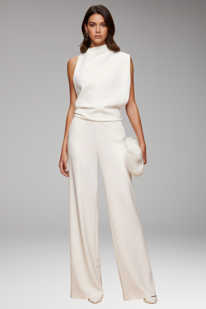 Women's Sleeveless Jumpsuit Wide Leg Design