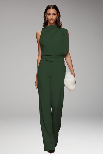 Women's Sleeveless Jumpsuit Wide Leg Design