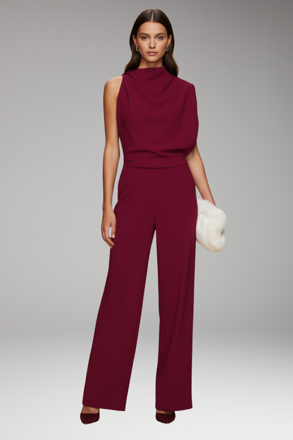 Women's Sleeveless Jumpsuit Wide Leg Design