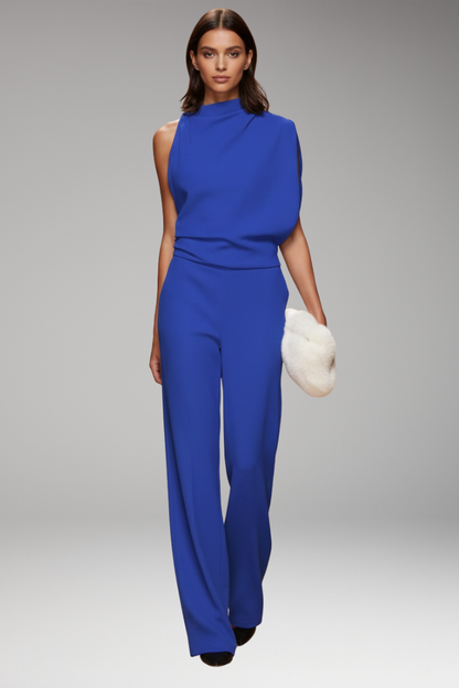 Women's Sleeveless Jumpsuit Wide Leg Design