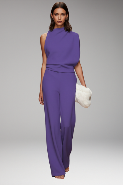 Women's Sleeveless Jumpsuit Wide Leg Design