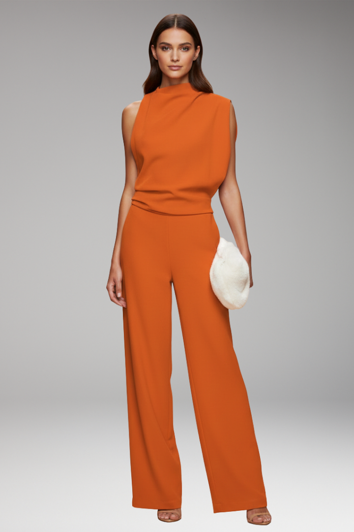 Women's Sleeveless Jumpsuit Wide Leg Design