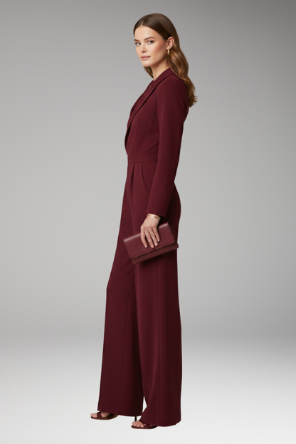 Women's Wide Leg Jumpsuit Wrap Neckline