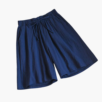 Women's Knee Length Shorts Elastic Waist Straight Leg