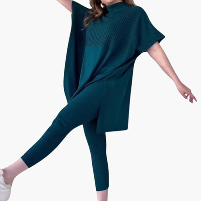 Women's Knit Long Sleeve And Pants Set