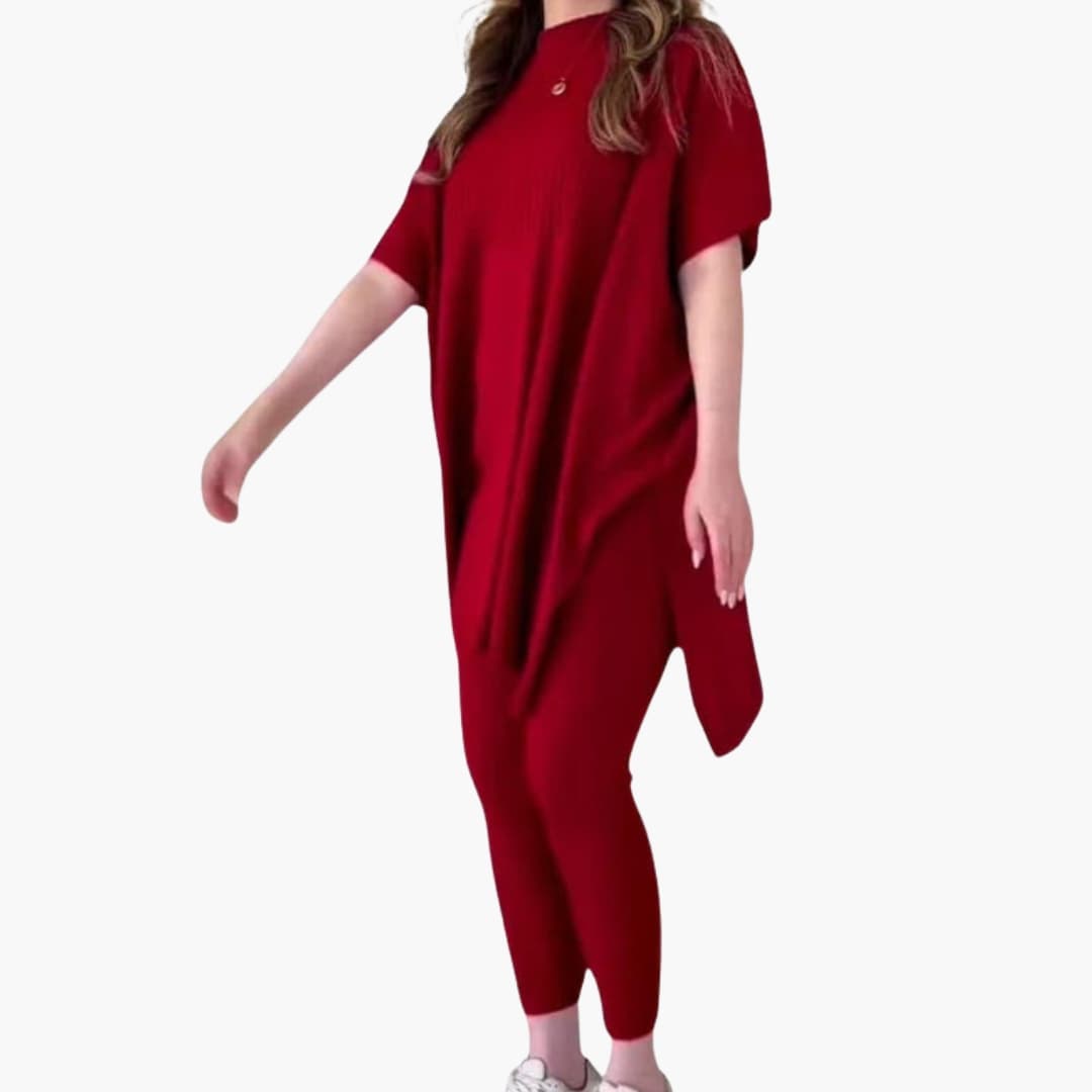 Women's Knit Long Sleeve And Pants Set