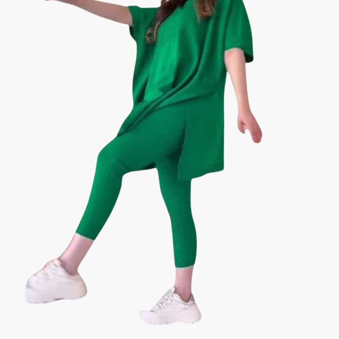 Women's Knit Long Sleeve And Pants Set