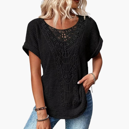 Women's Lace Crew Neck T-Shirt