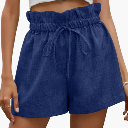 Women's Elastic Waist Shorts Lightweight with Side Pockets