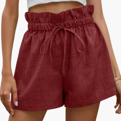 Women's Elastic Waist Shorts Lightweight with Side Pockets
