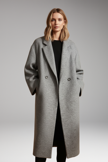 Women's Lapel Coat Long