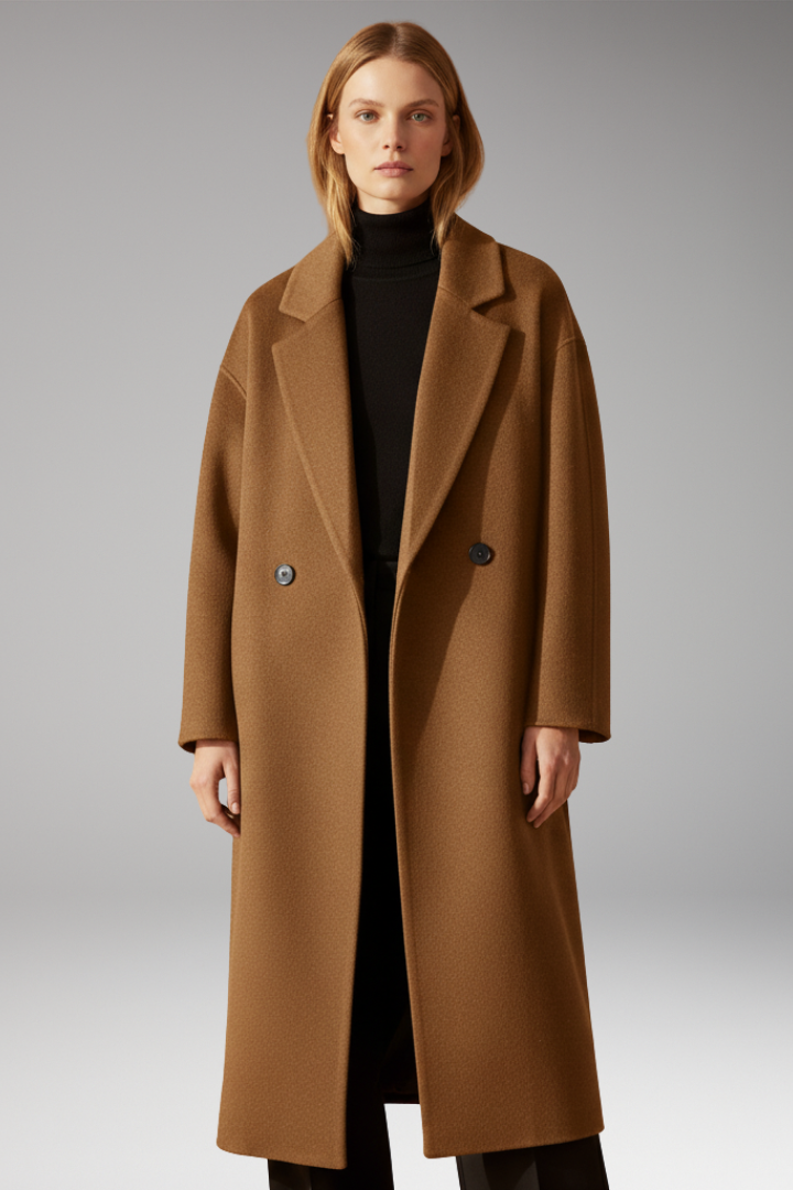 Women's Lapel Coat Long