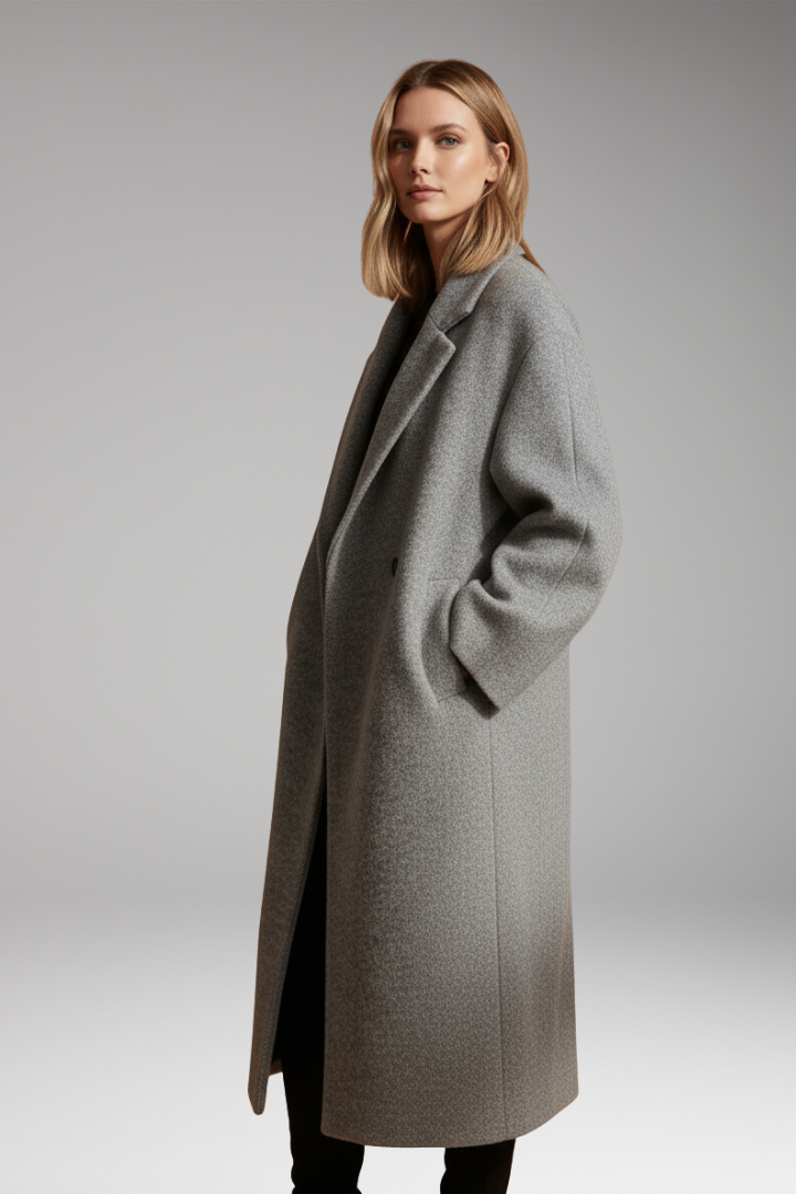 Women's Lapel Coat Long
