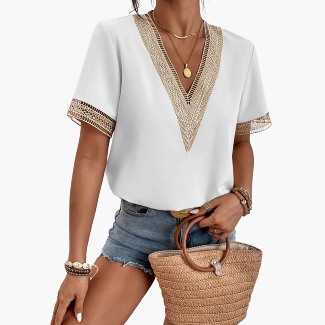 Women's Short Sleeve T-Shirt Loose Fit Cotton - VibreMode