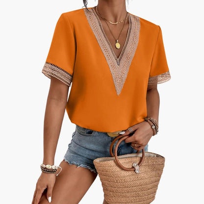 Women's Short Sleeve T-Shirt Loose Fit Cotton
