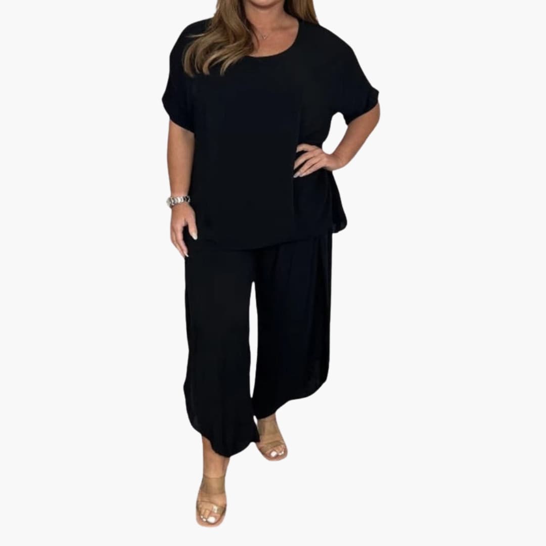 Women's Two-Piece Pants Set Loose Wide Leg