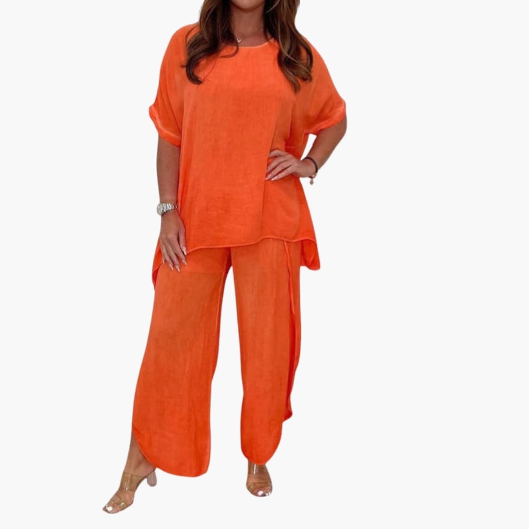 Women's Two-Piece Pants Set Loose Wide Leg