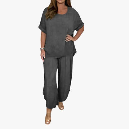 Women's Two-Piece Pants Set Loose Wide Leg