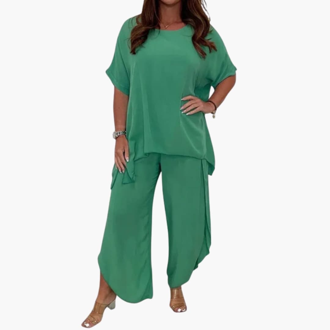 Women's Two-Piece Pants Set Loose Wide Leg