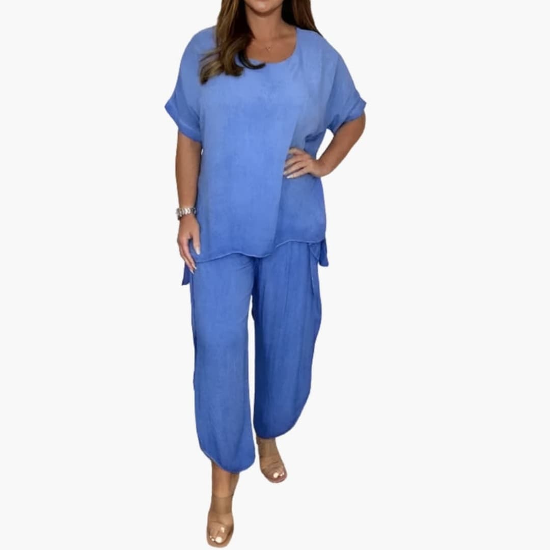 Women's Two-Piece Pants Set Loose Wide Leg