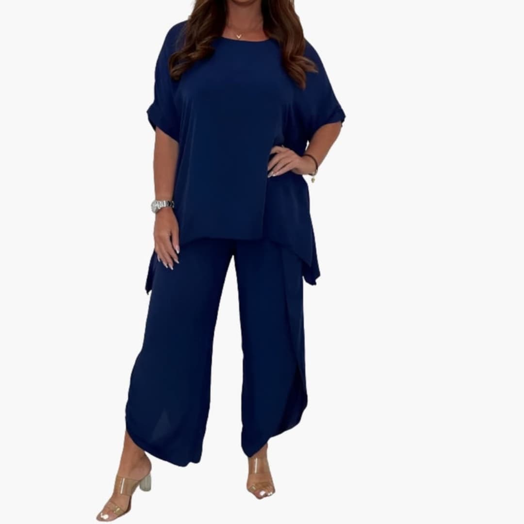 Women's Two-Piece Pants Set Loose Wide Leg