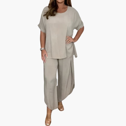 Women's Two-Piece Pants Set Loose Wide Leg